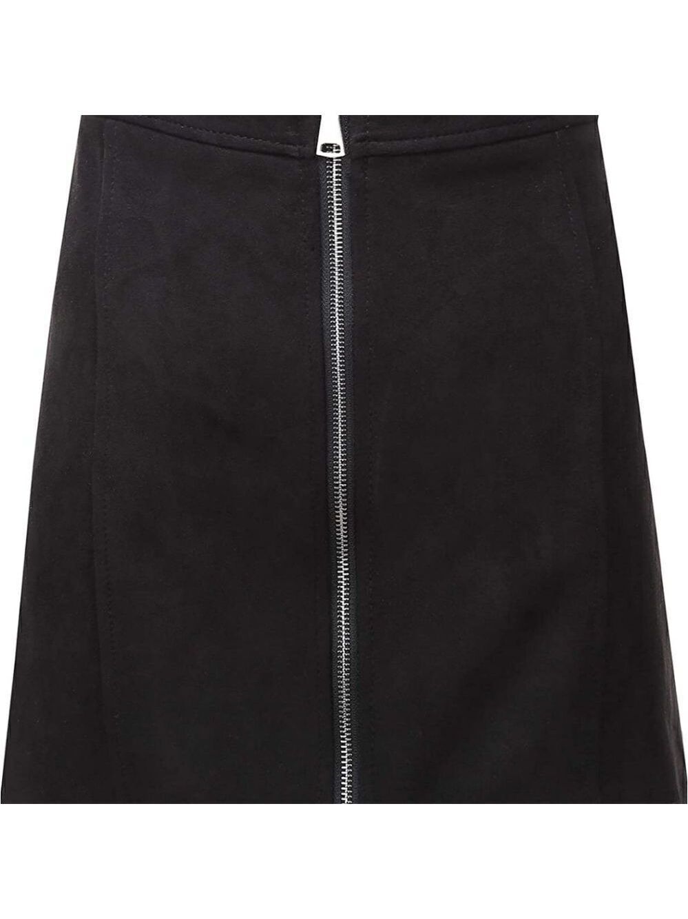 NWT Bellivera Womens High Waist Faux Suede A-LineFront ZipperSkirt  Sz XL